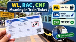 WL RAC CNF Meaning in Train Ticket